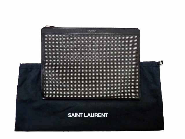 - YSL SAINT LAURENT サンローラン マイクロ スタッズ タブレットホルダー クラッチバッグ 397295