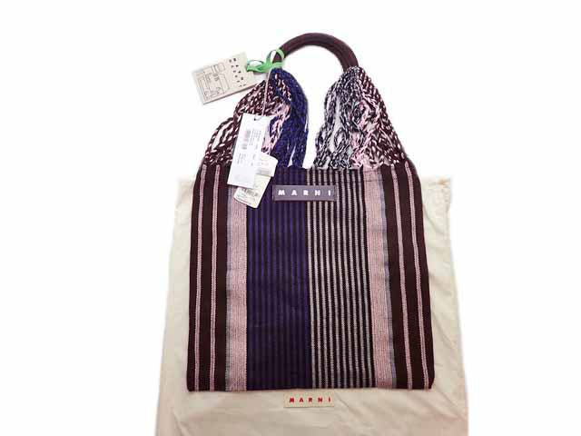 - MARNI MARKET マルニ マーケット ハンモック バッグ トート マルチカラーブラウン SHMH0009A0 R0002 00B90