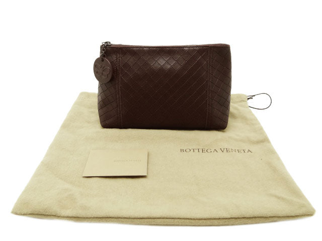 - BOTTEGA VENETA ボッテガ・ヴェネタ イントレッチオ ミラージュ 化粧ポーチ ワインレッド 301195